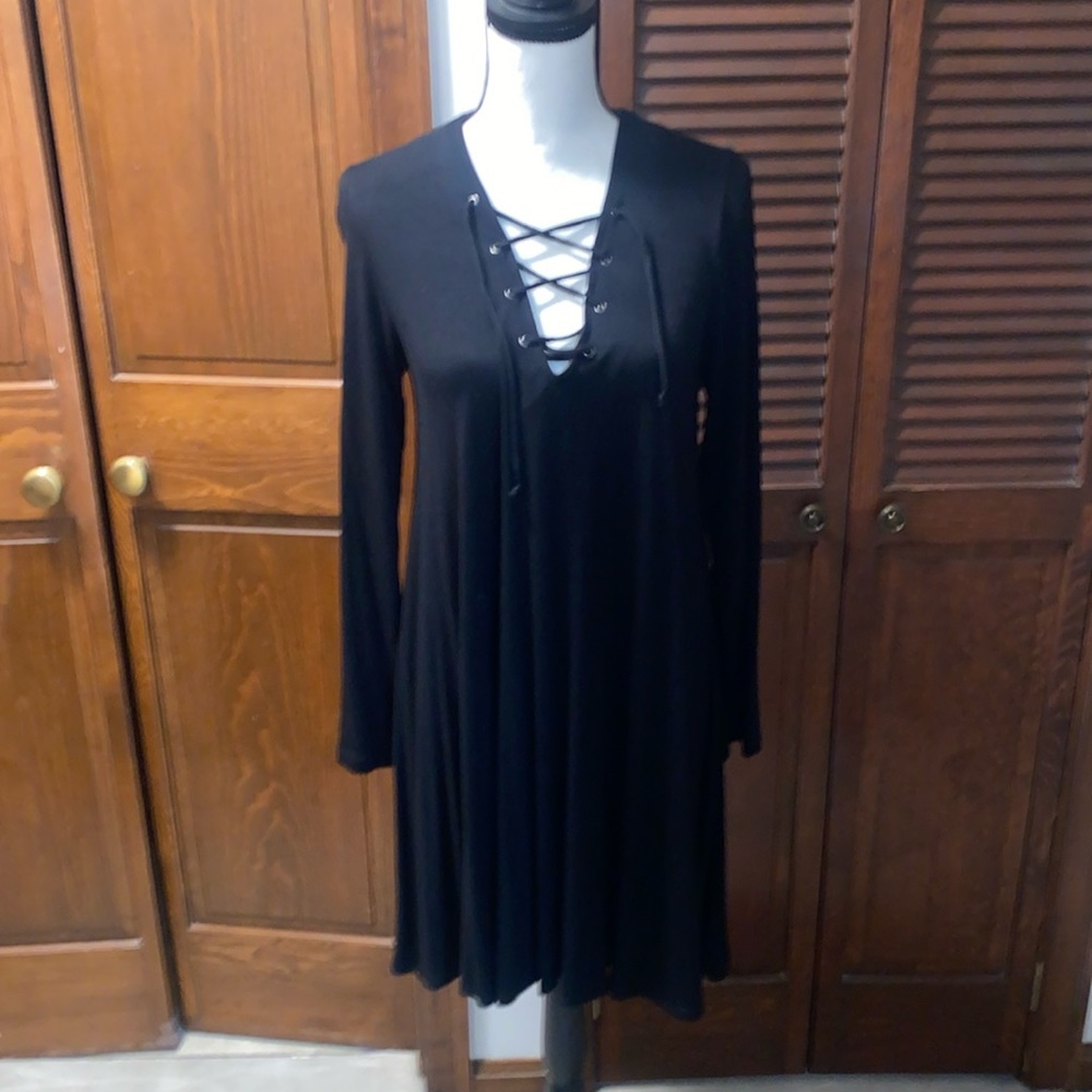 Long sleeve black dress
